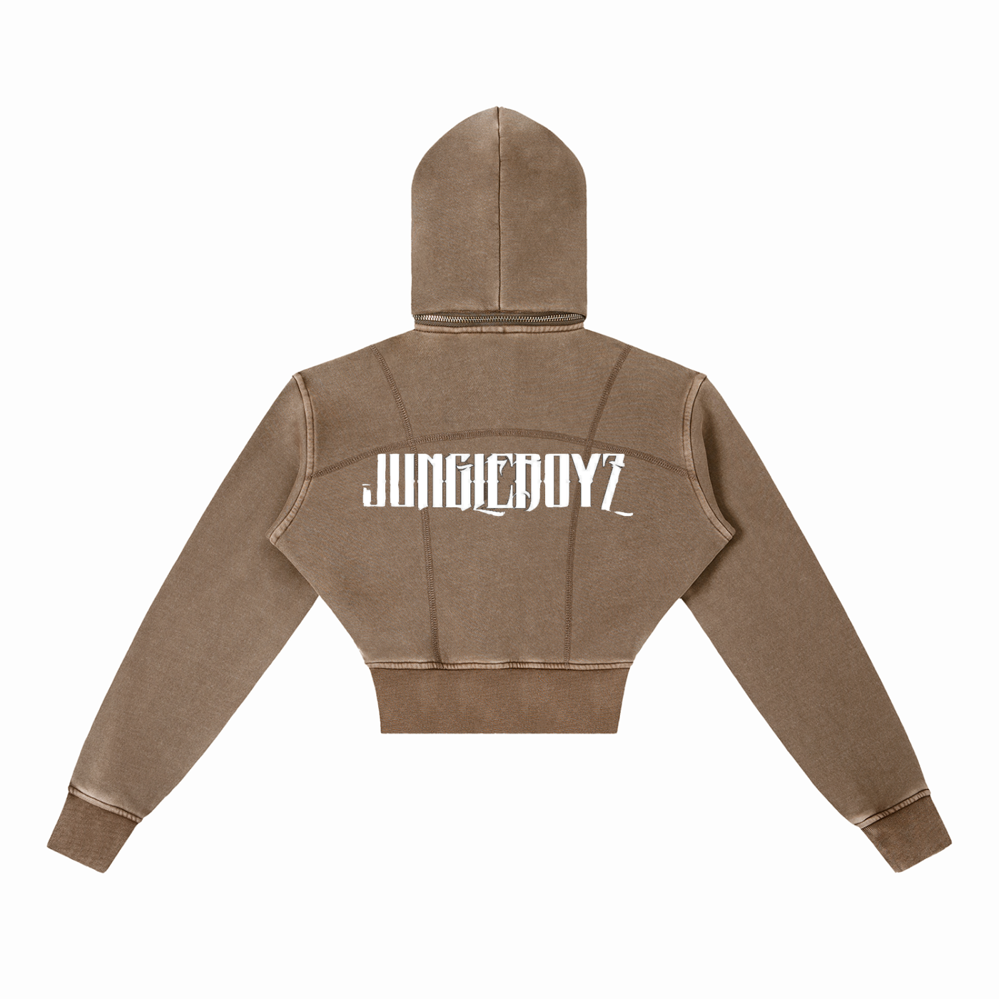 Jbzlifestyle Vintage Washed Cropped Fleece Hoodie