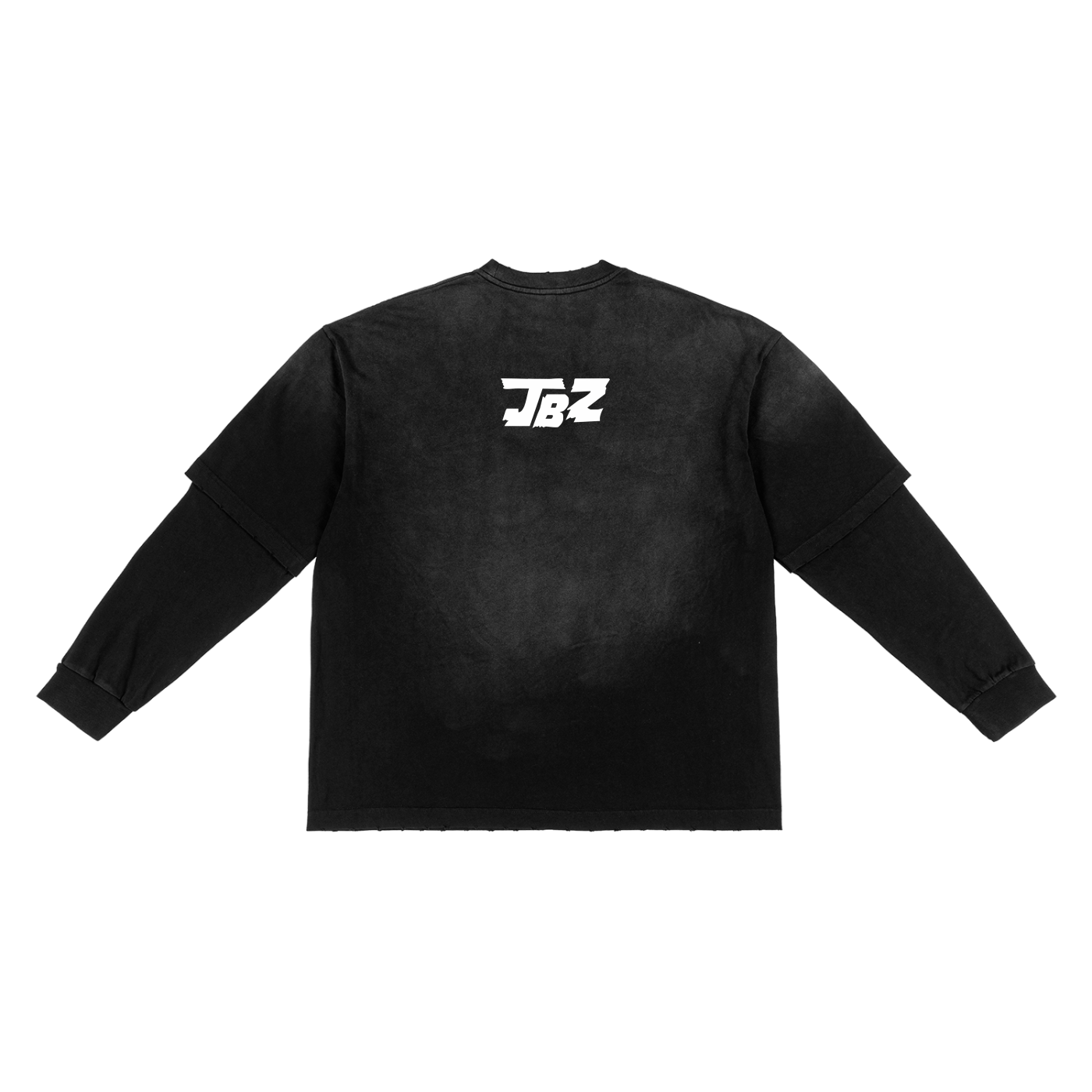 JBZ Fade Hand-Frayed Faux Two-Piece T-Shirt