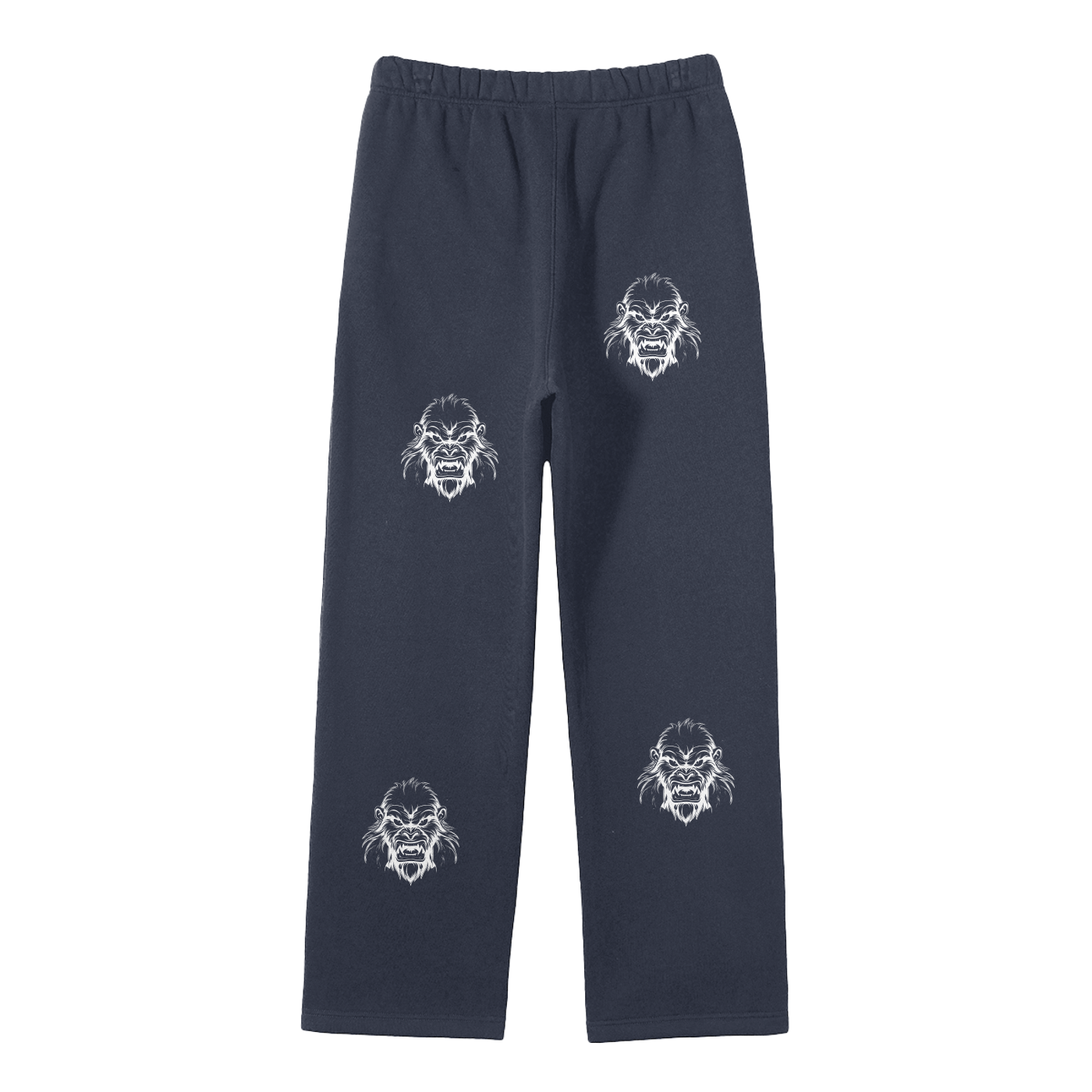 JBZ Streetwear Unisex Solid Color Fleece Straight Leg Pants