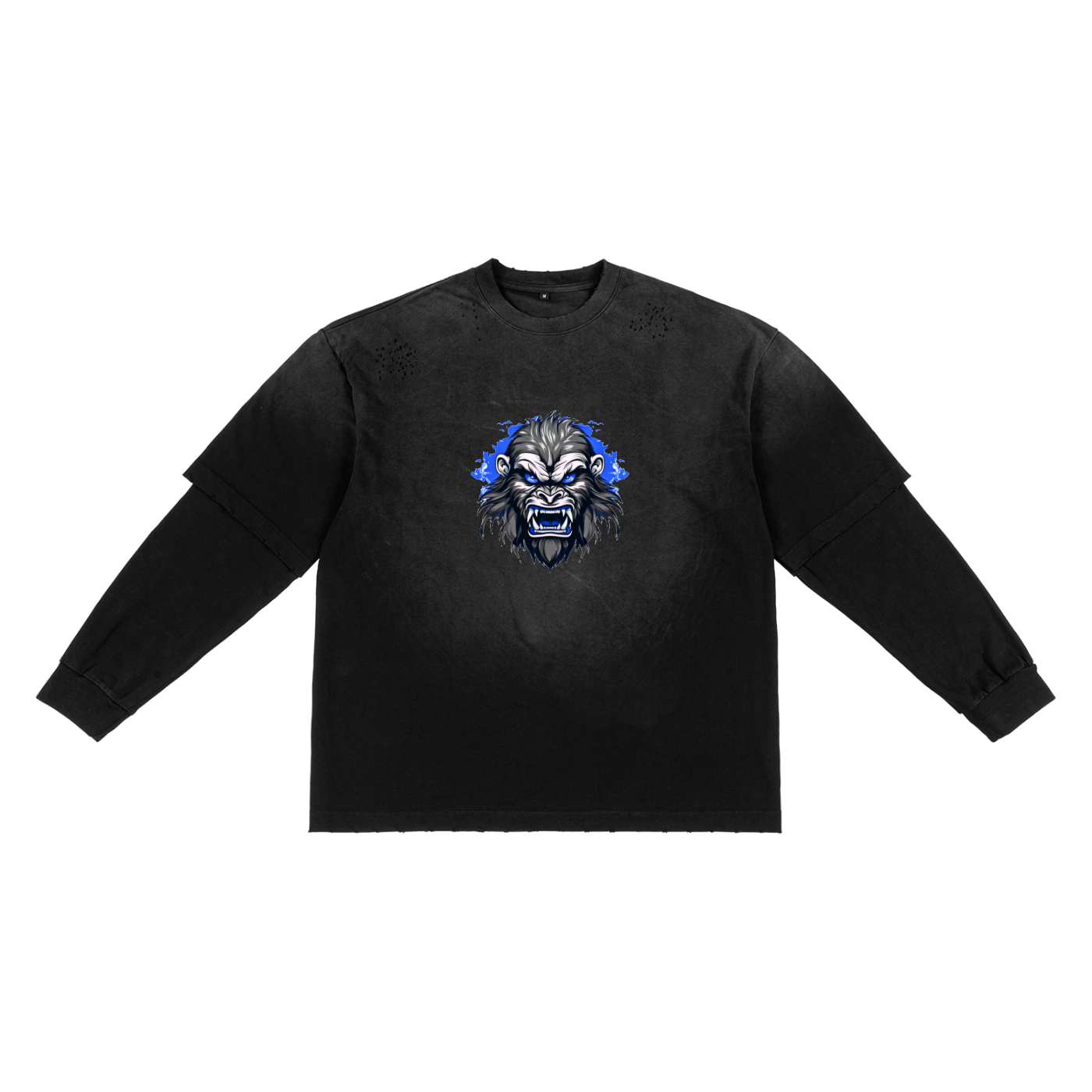 JBZ Fade Hand-Frayed Faux Two-Piece T-Shirt