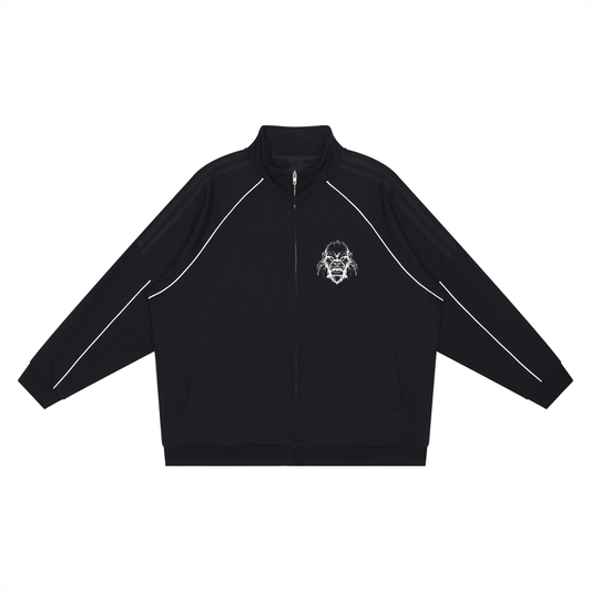 Reflection Striped Raglan Sleeve  Jacket