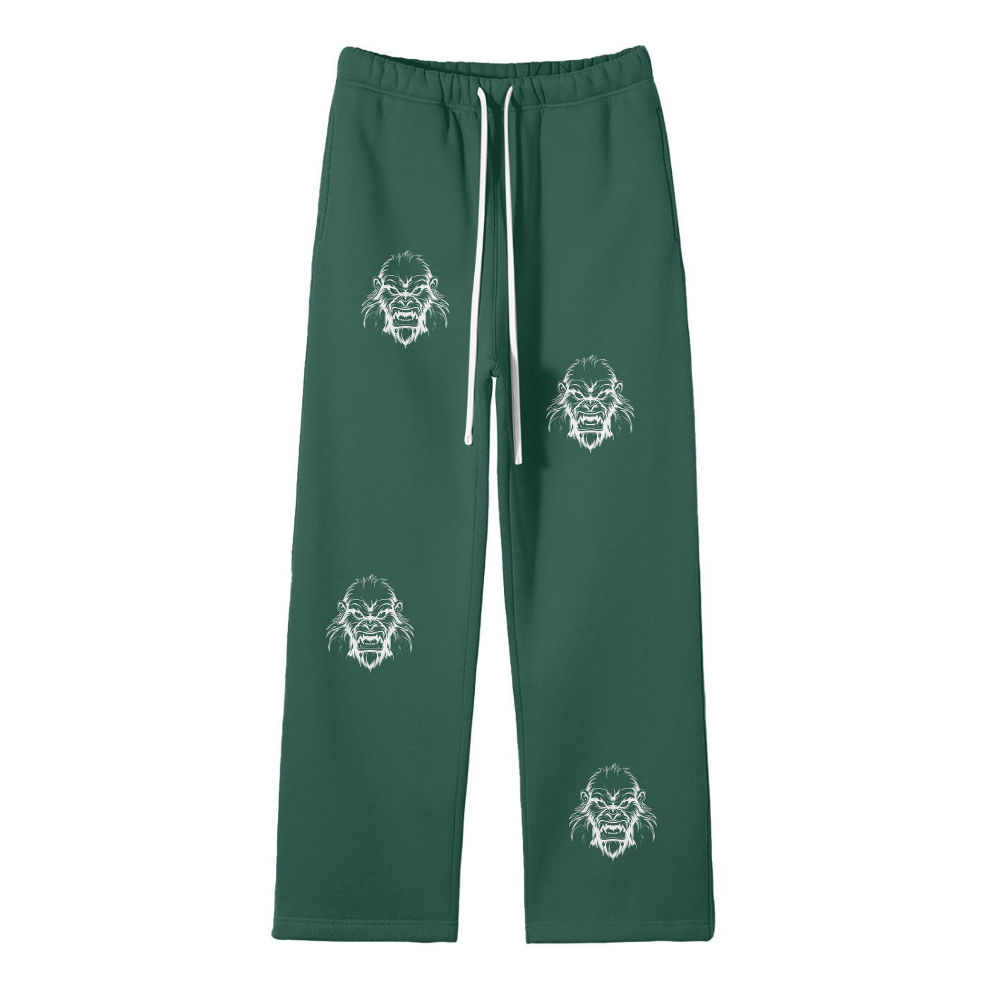 JBZ Streetwear Unisex Solid Color Fleece Straight Leg Pants