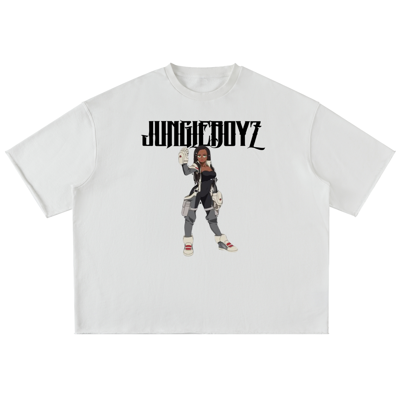 ZyZy white  Oversized Washed Half Sleeve T-Shirt