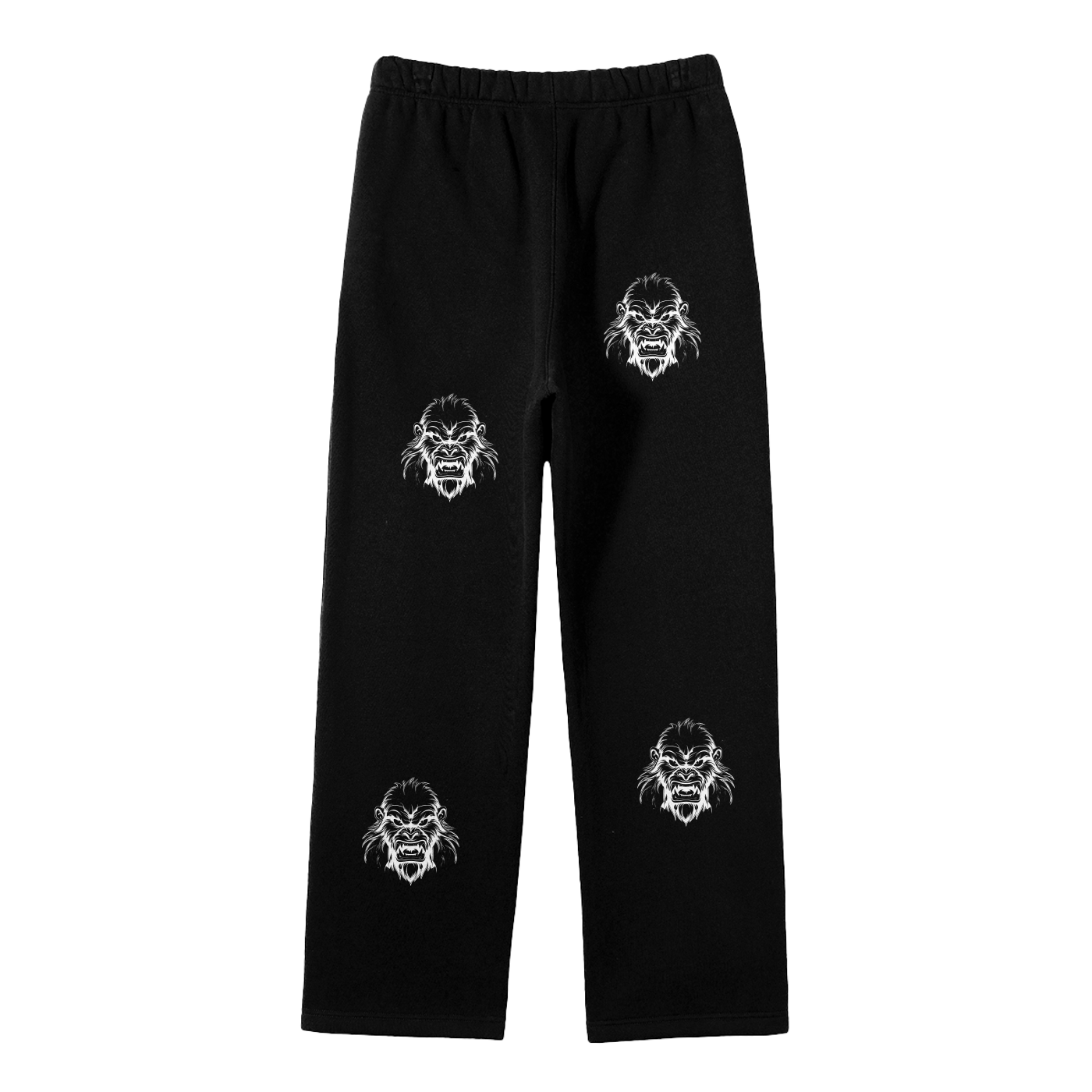 JBZ Streetwear Unisex Solid Color Fleece Straight Leg Pants