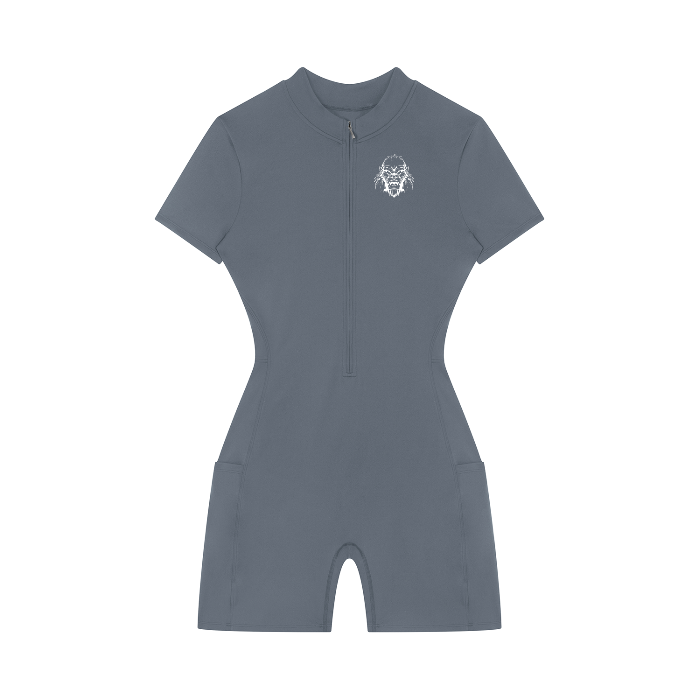 Women's Quarter-Zip Short Sleeve Romper