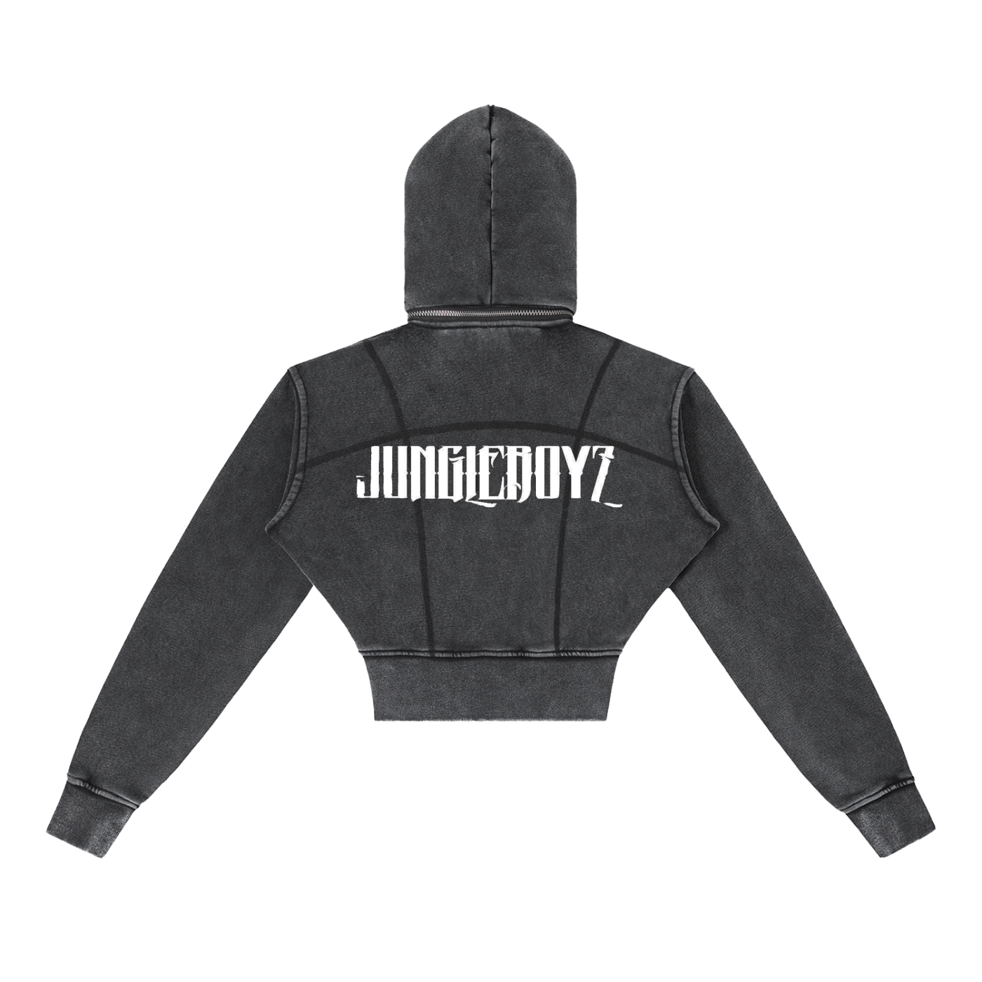 Jbzlifestyle Vintage Washed Cropped Fleece Hoodie