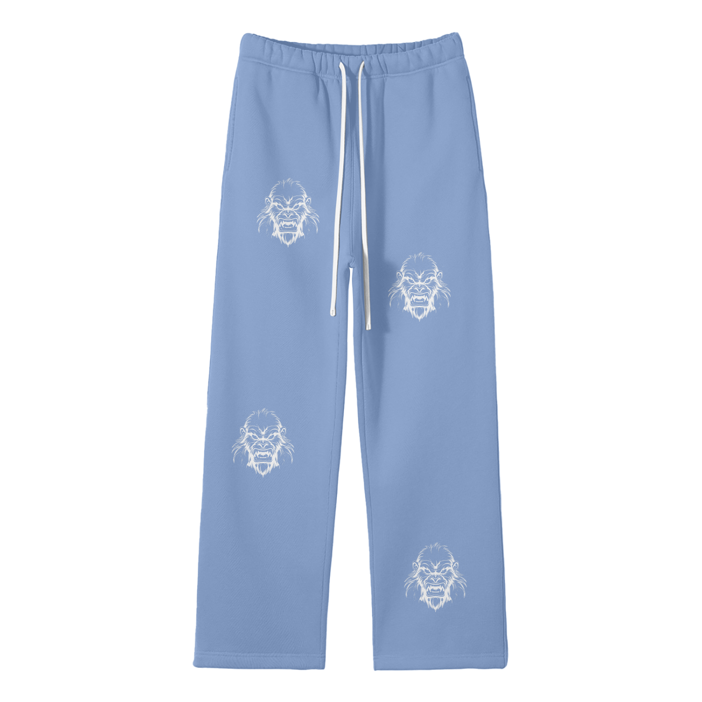 JBZ Streetwear Unisex Solid Color Fleece Straight Leg Pants