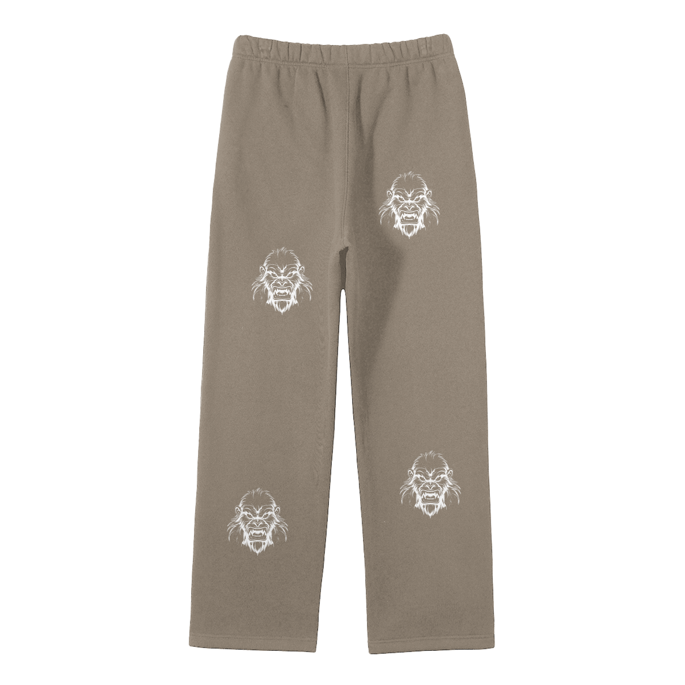 JBZ Streetwear Unisex Solid Color Fleece Straight Leg Pants