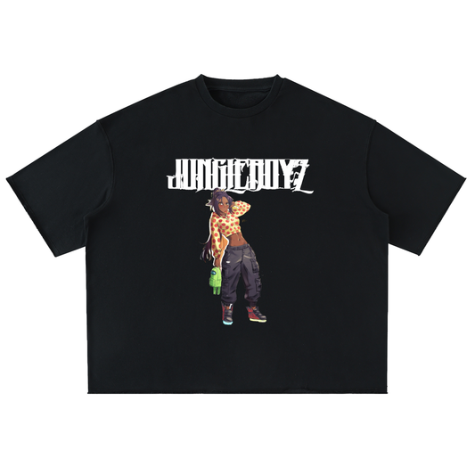 Gym Gyal Oversized Washed Half Sleeve T-Shirt