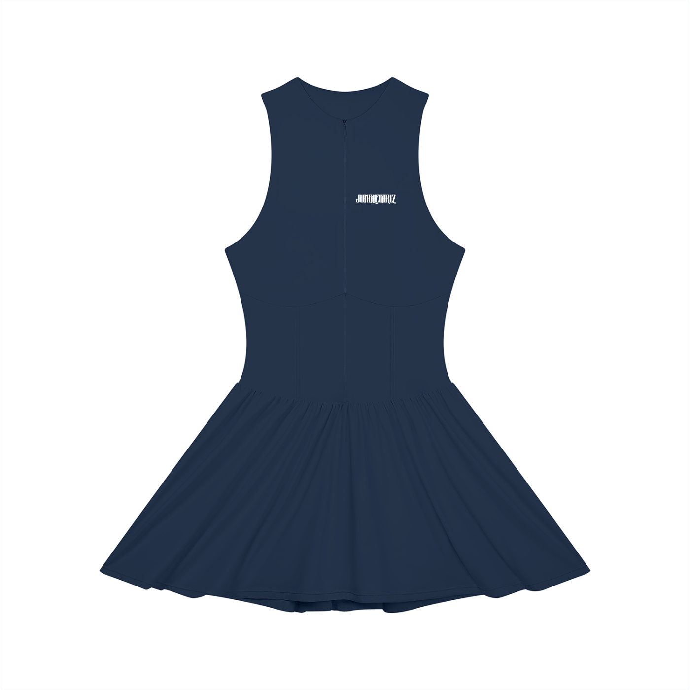 Women’s Ruched Sleeveless Full-Zip Dress