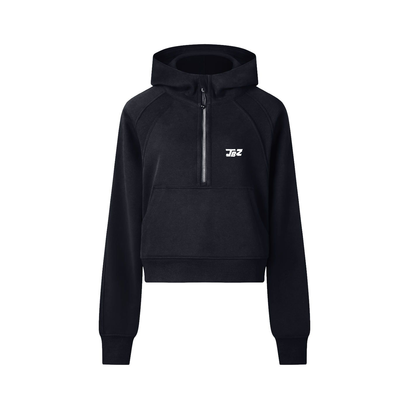 Ladies Cropped Half-Zip Hoodie