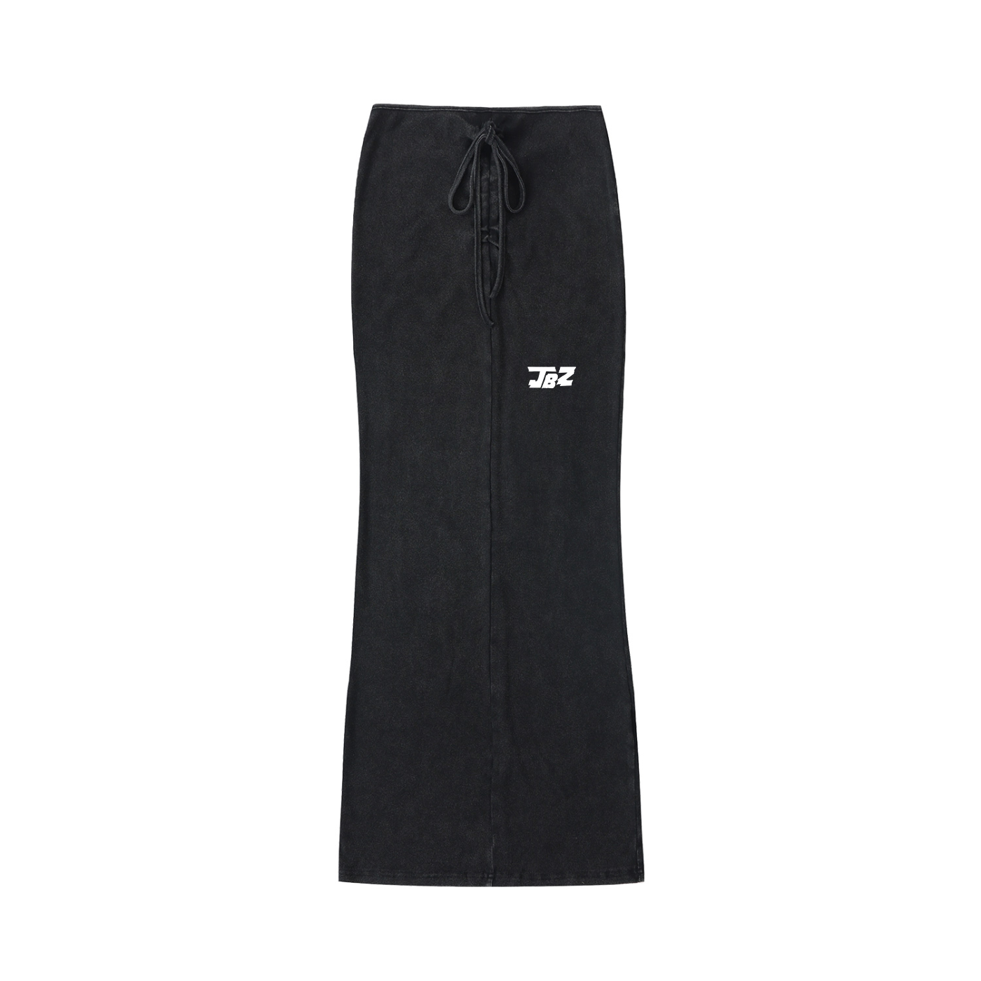 Dyed Washed Drawstring Maxi Skirt