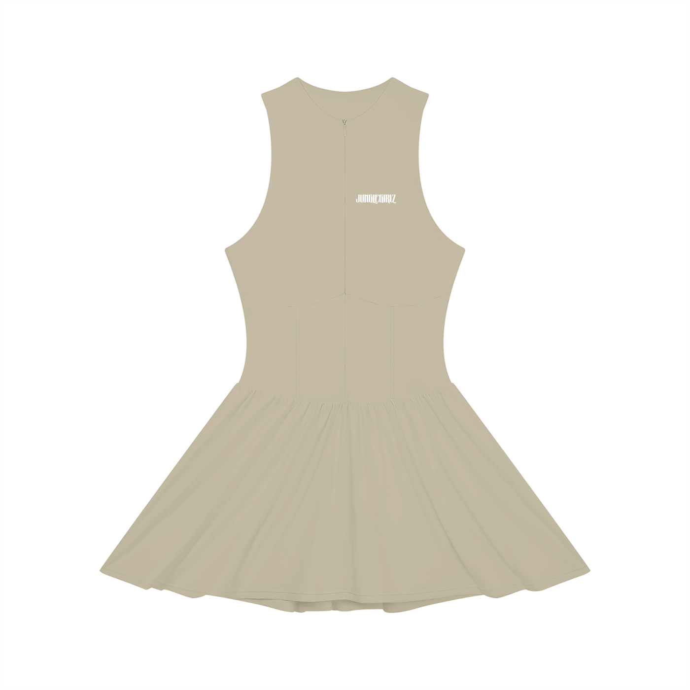 Women’s Ruched Sleeveless Full-Zip Dress