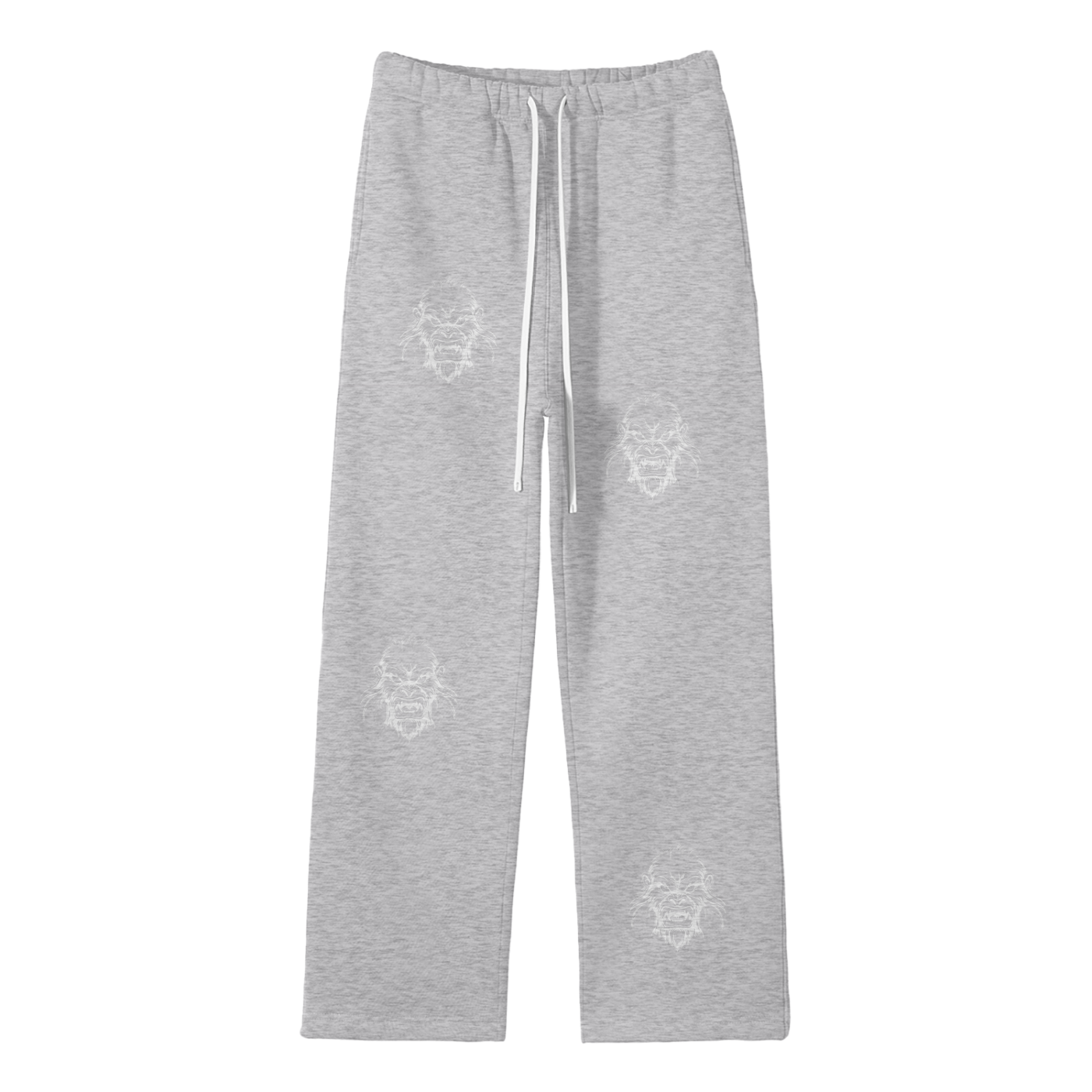 JBZ Streetwear Unisex Solid Color Fleece Straight Leg Pants
