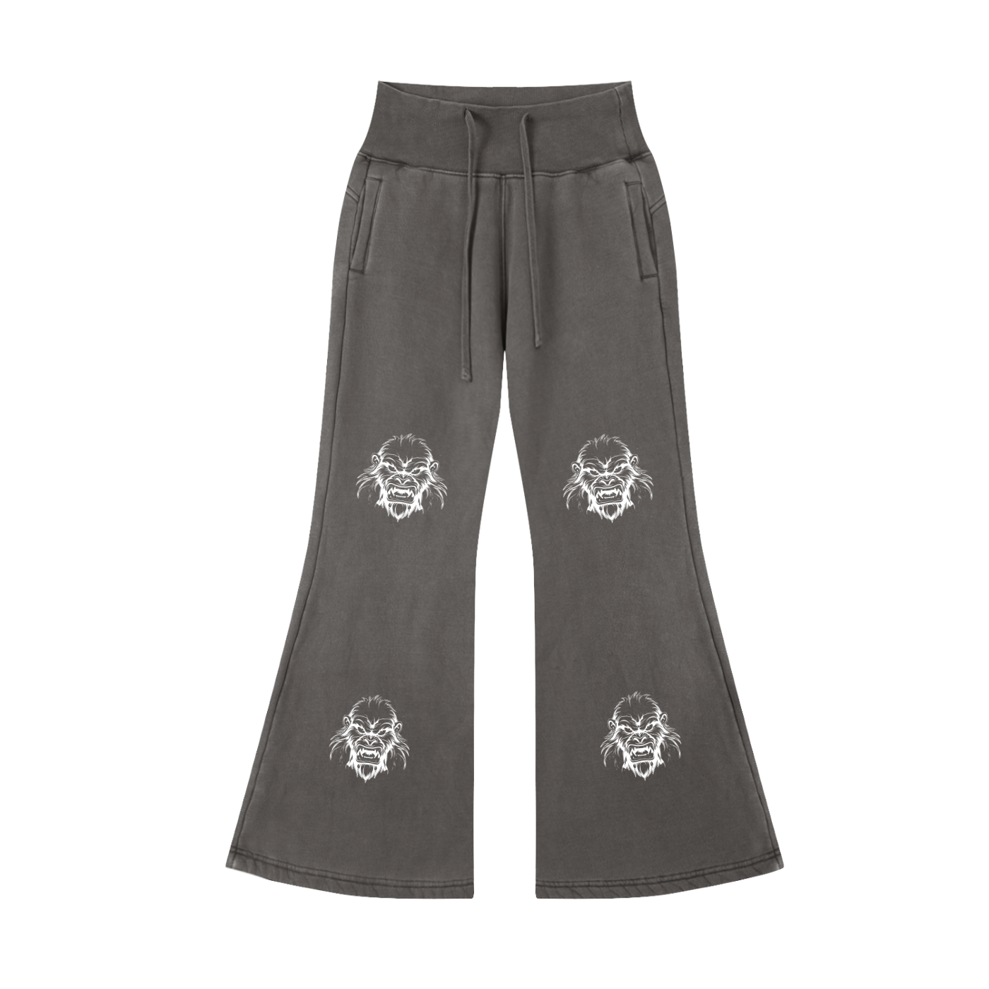 Jbzlifestyle Vintage Washed Flared Fleece Pants
