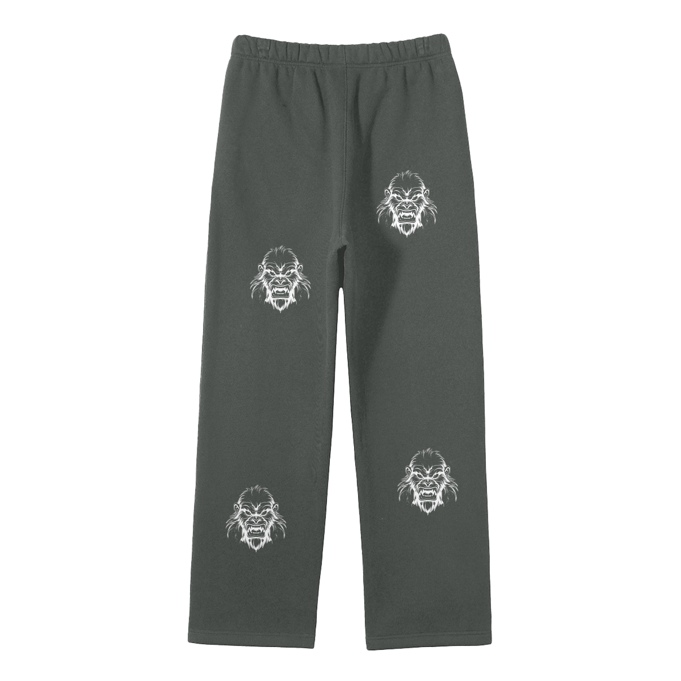 JBZ Streetwear Unisex Solid Color Fleece Straight Leg Pants