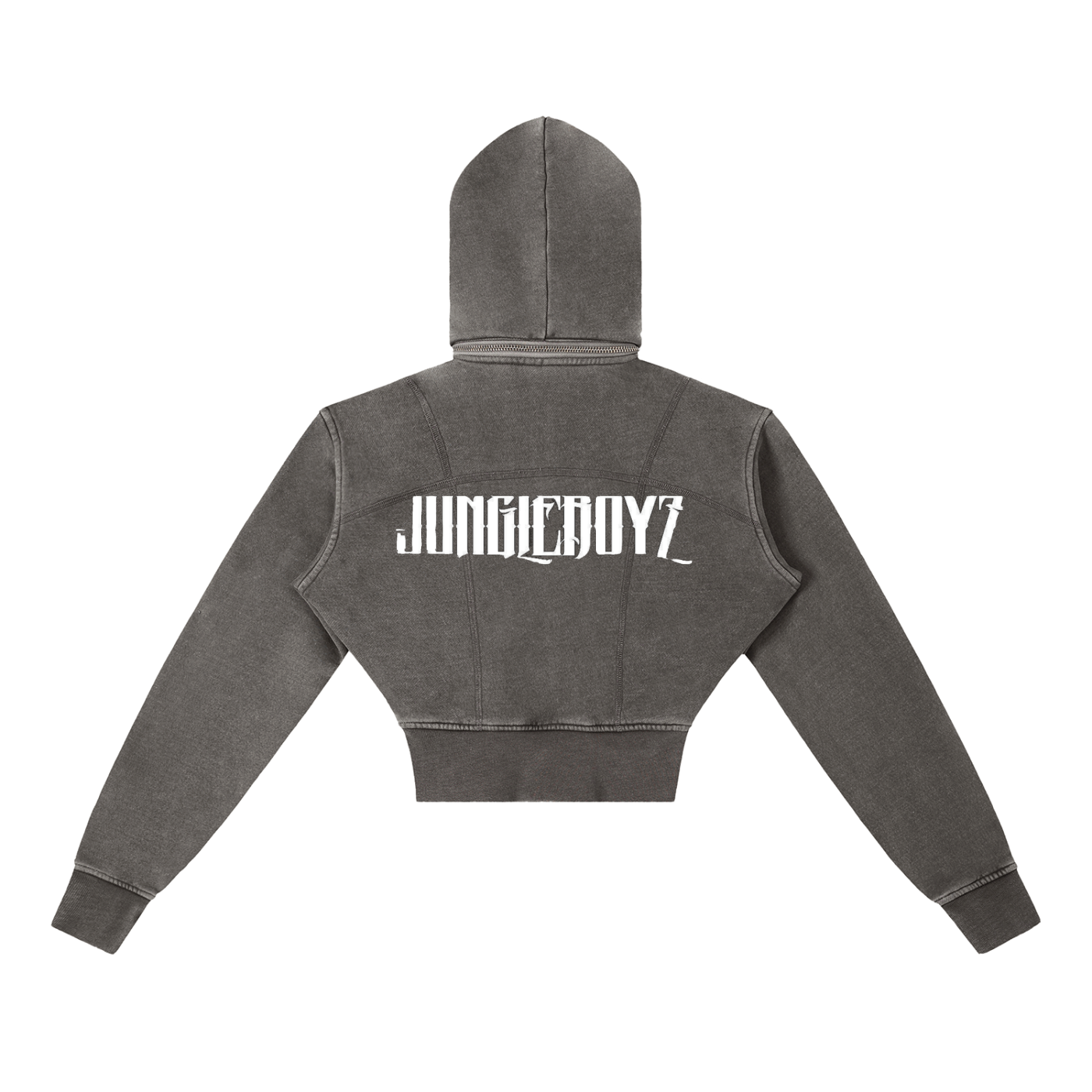 Jbzlifestyle Vintage Washed Cropped Fleece Hoodie