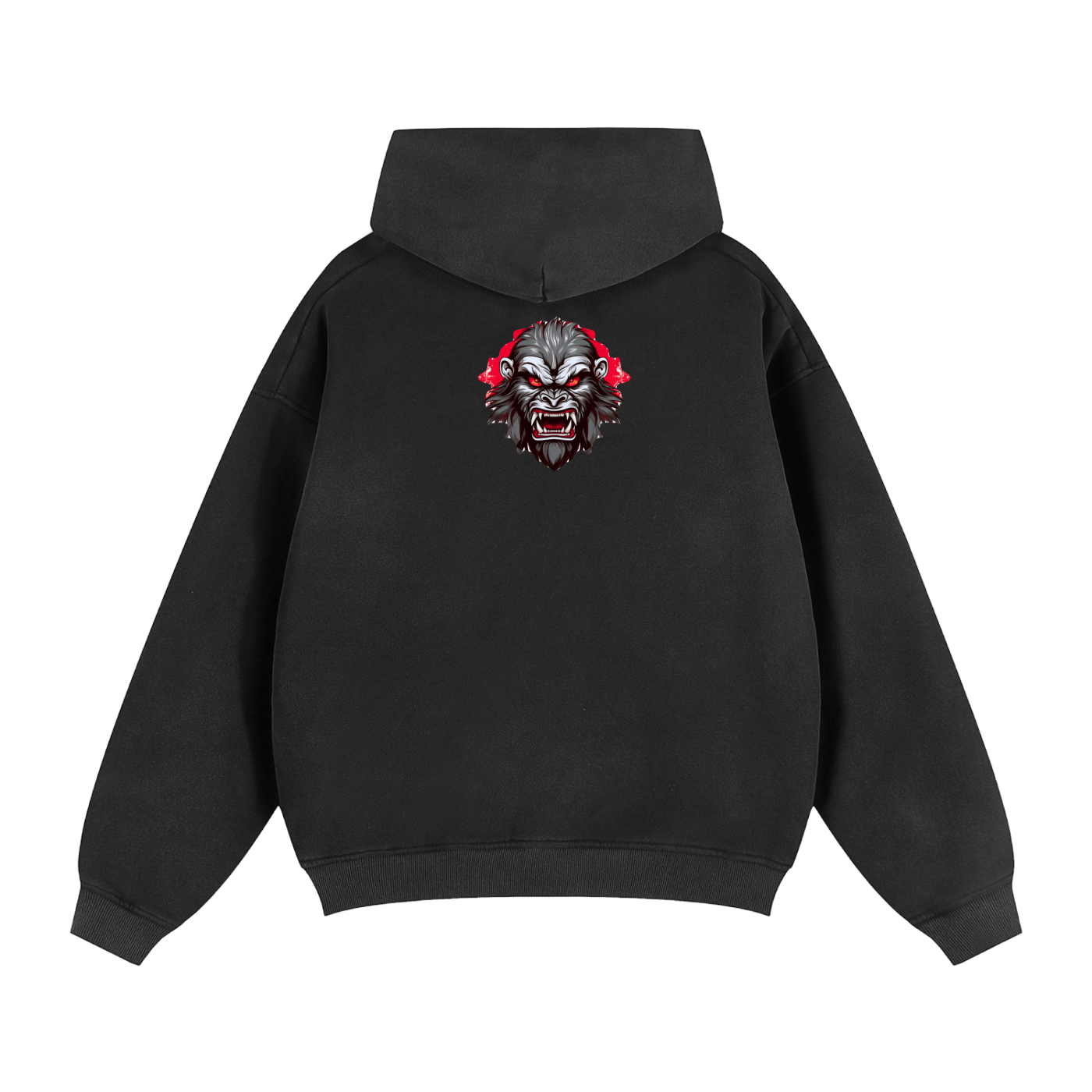 JBZ Fade  Two-way Zipper Boxy Fleece Hoodie