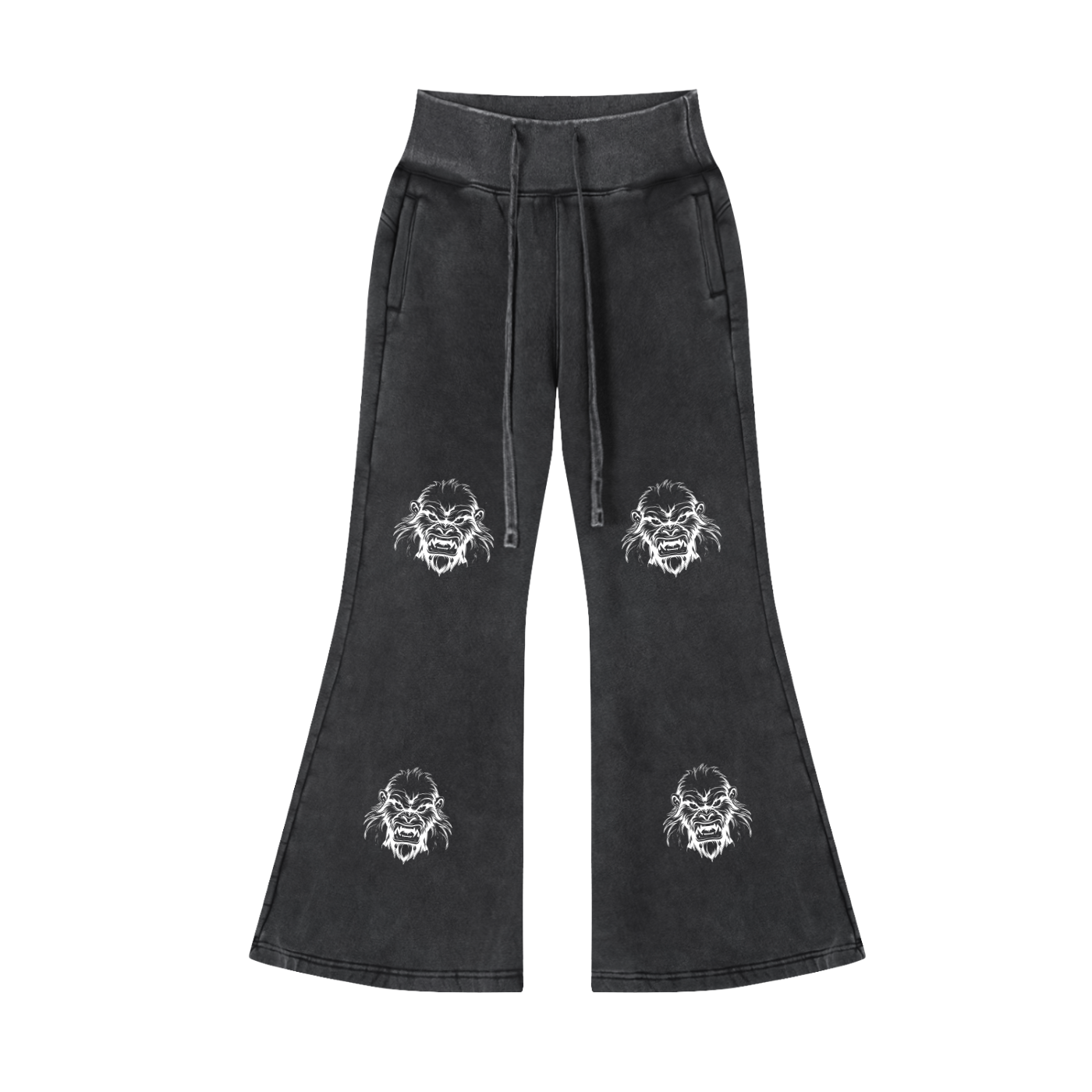 Jbzlifestyle Vintage Washed Flared Fleece Pants