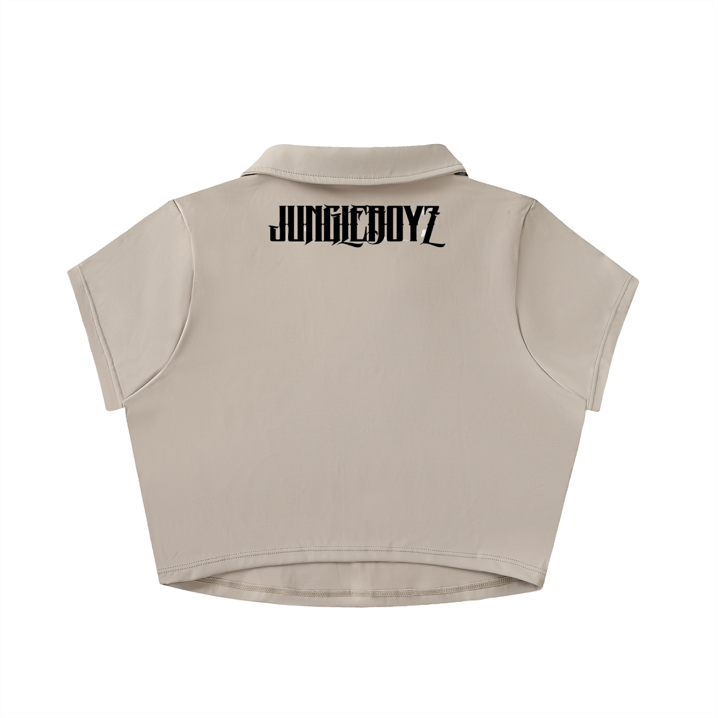 V-Neck Lapel Crop Top