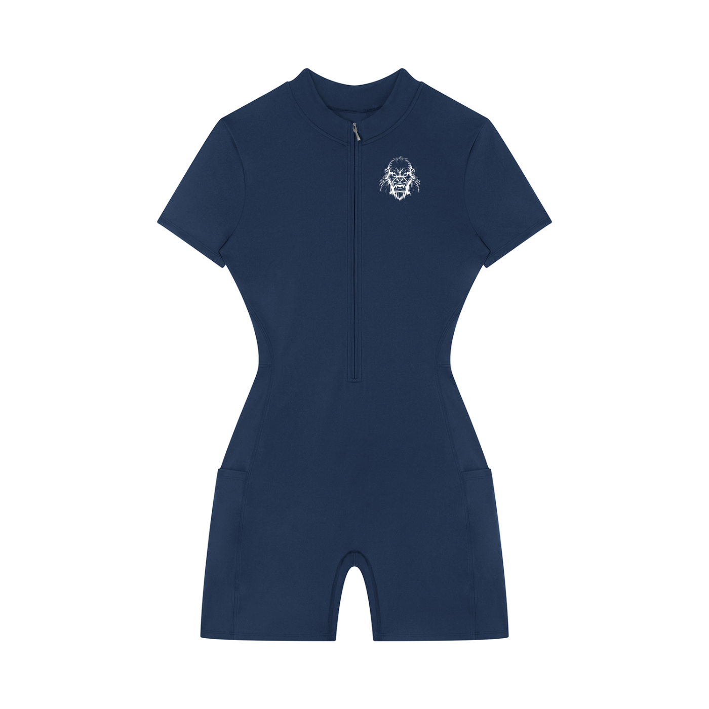 Women's Quarter-Zip Short Sleeve Romper
