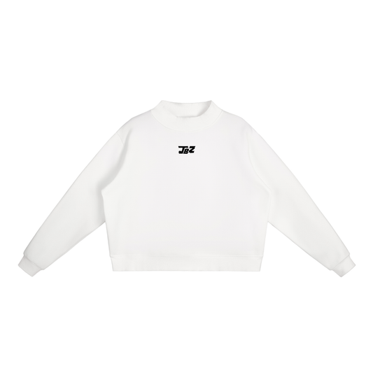 Women Essential Fleece Mock-Neck Crew Sweatshirt