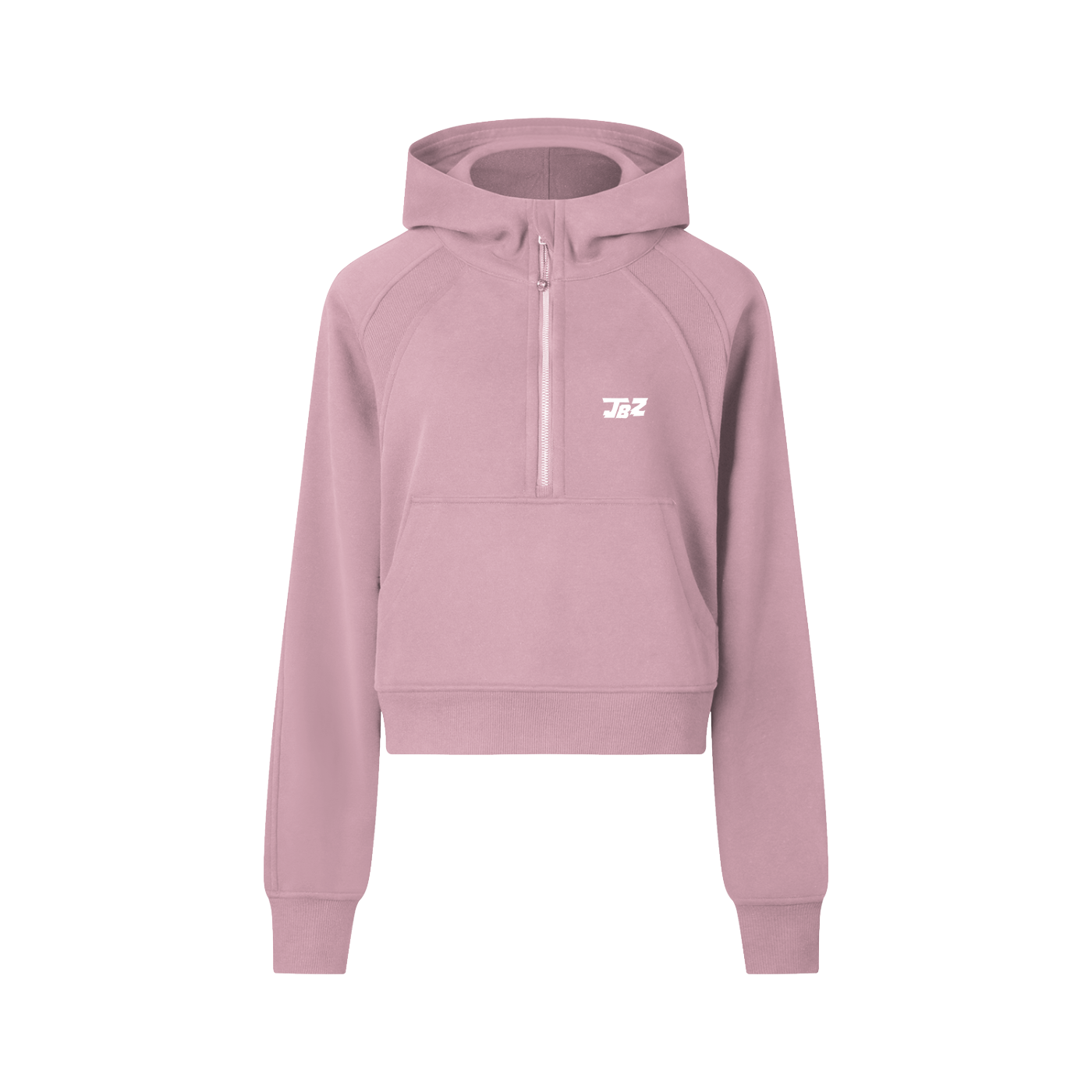 Ladies Cropped Half-Zip Hoodie