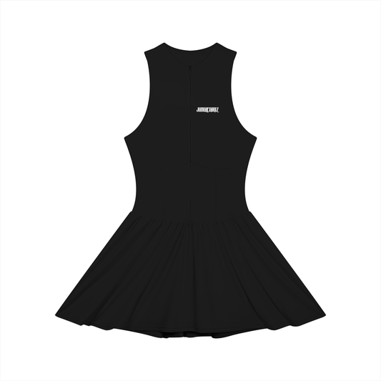 Women’s Ruched Sleeveless Full-Zip Dress