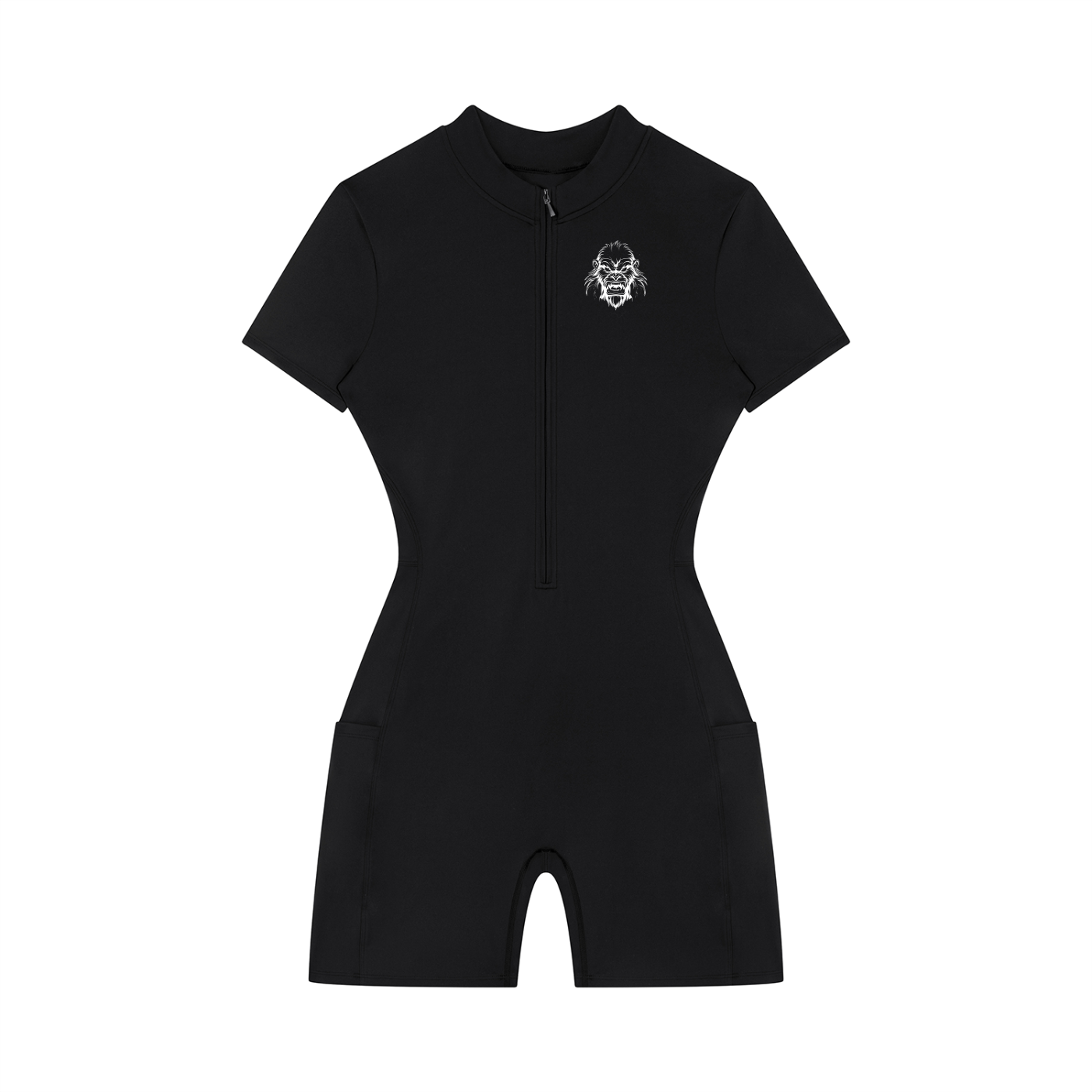 Women's Quarter-Zip Short Sleeve Romper