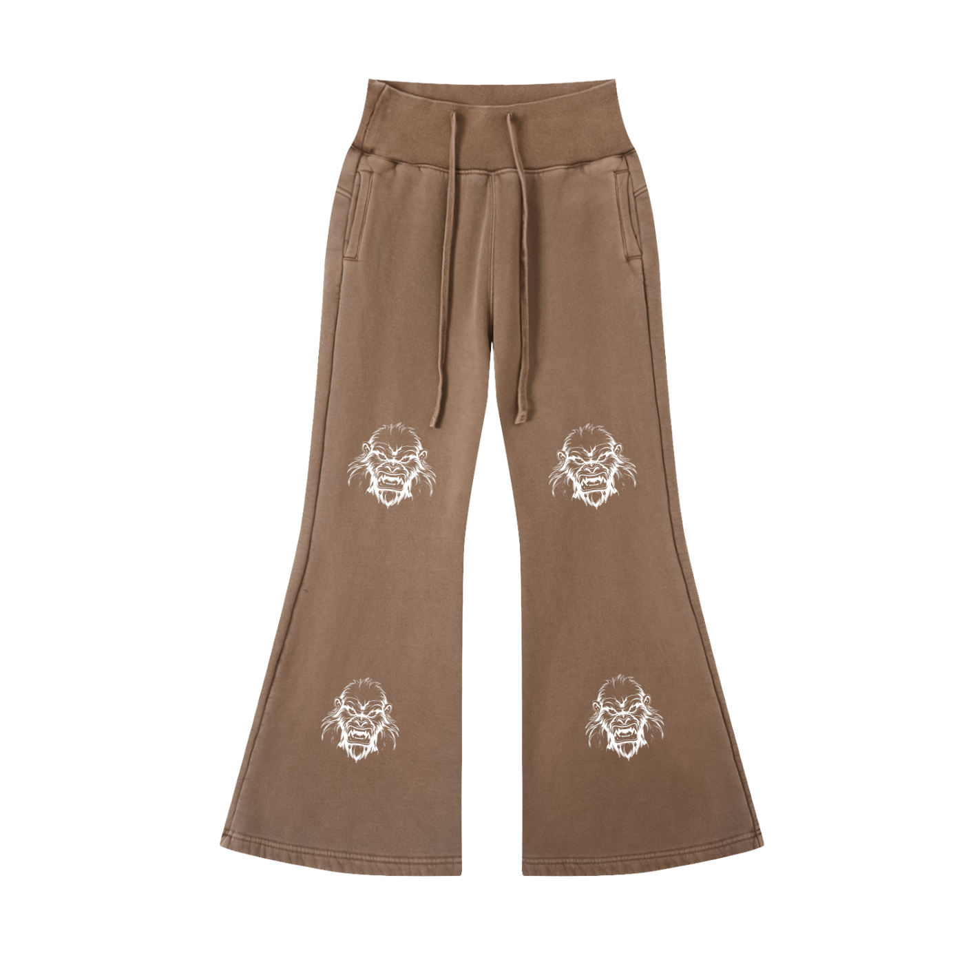 Jbzlifestyle Vintage Washed Flared Fleece Pants