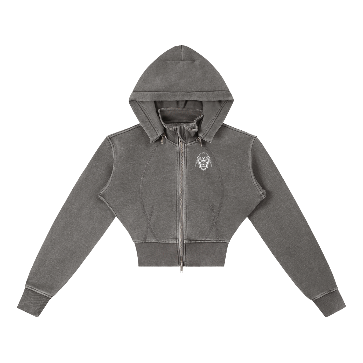 Jbzlifestyle Vintage Washed Cropped Fleece Hoodie