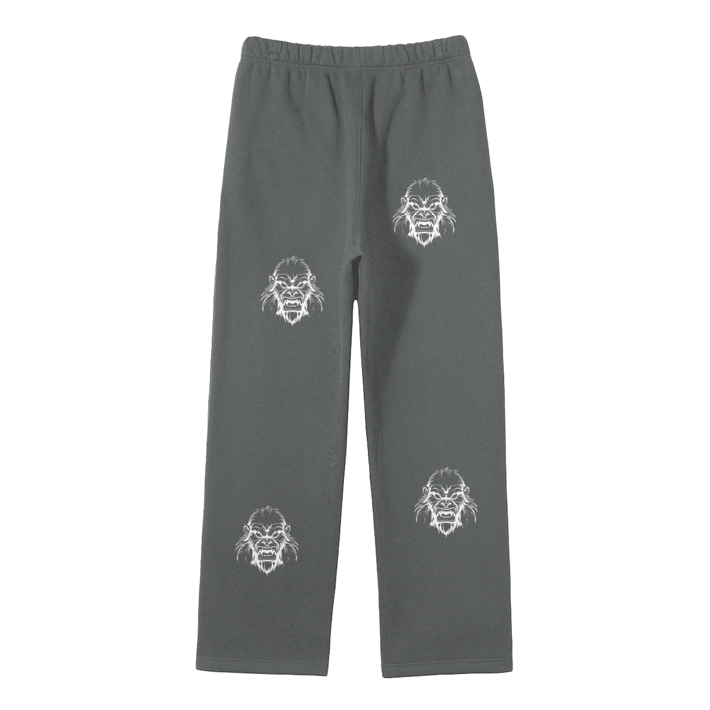 JBZ Streetwear Unisex Solid Color Fleece Straight Leg Pants