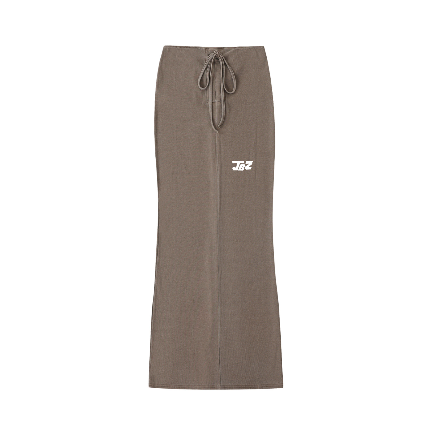 Dyed Washed Drawstring Maxi Skirt