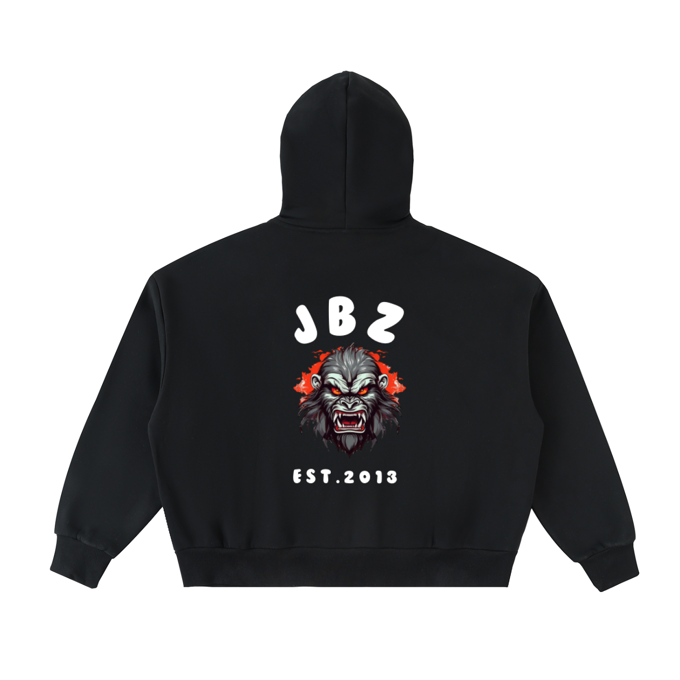 JBZ Fleeced Full-Zip Boxy Hoodie