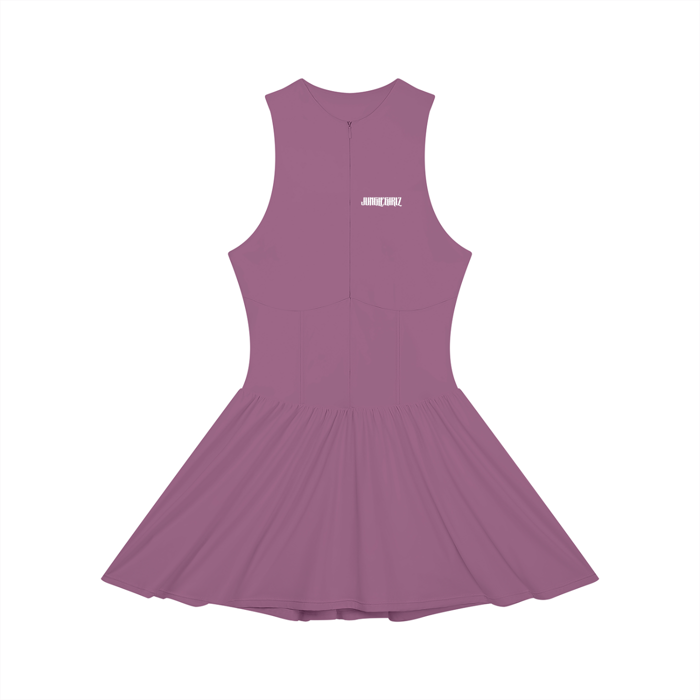 Women’s Ruched Sleeveless Full-Zip Dress