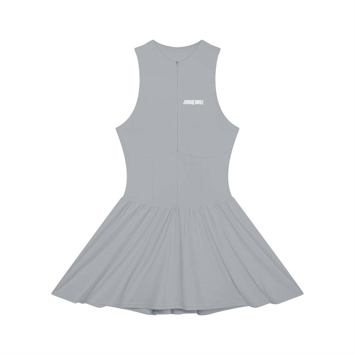 Women’s Ruched Sleeveless Full-Zip Dress