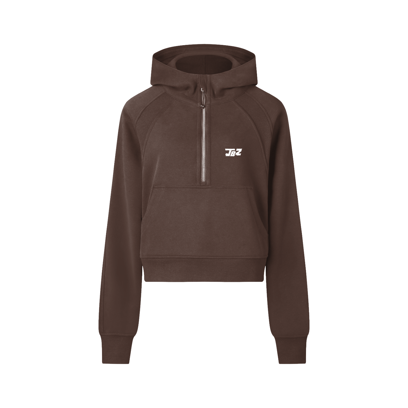 Ladies Cropped Half-Zip Hoodie