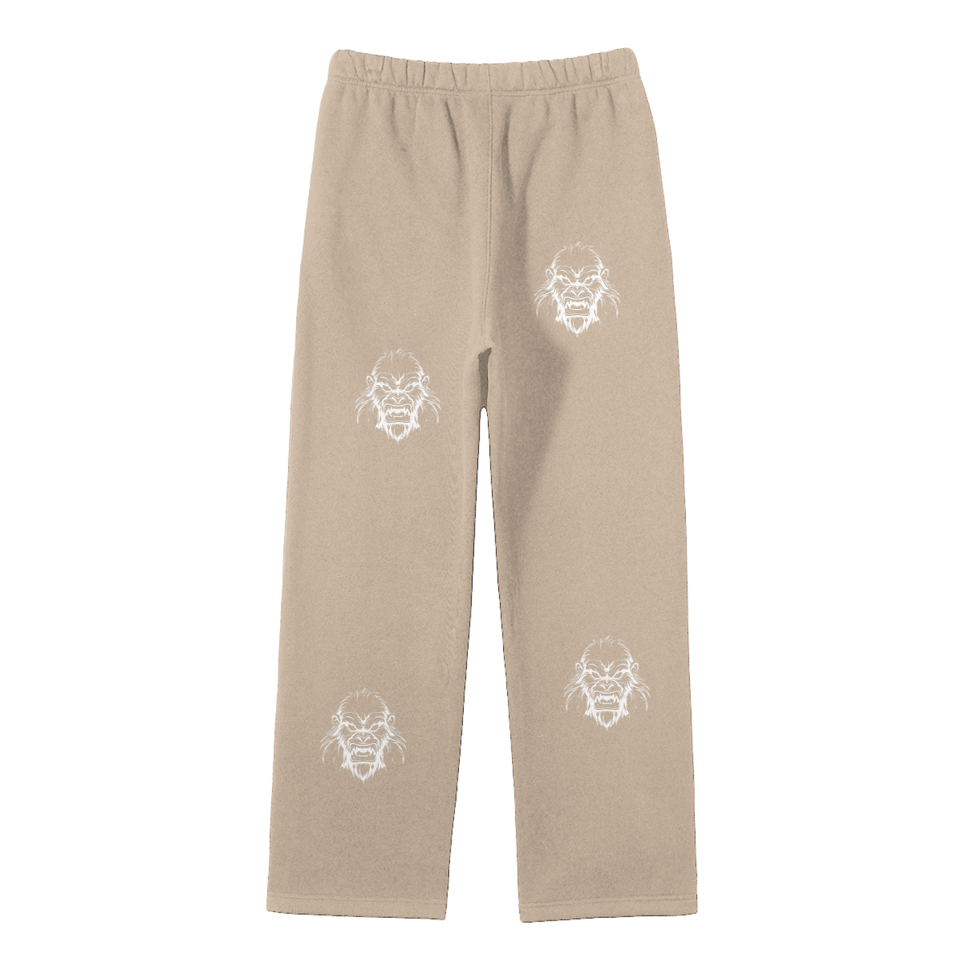 JBZ Streetwear Unisex Solid Color Fleece Straight Leg Pants