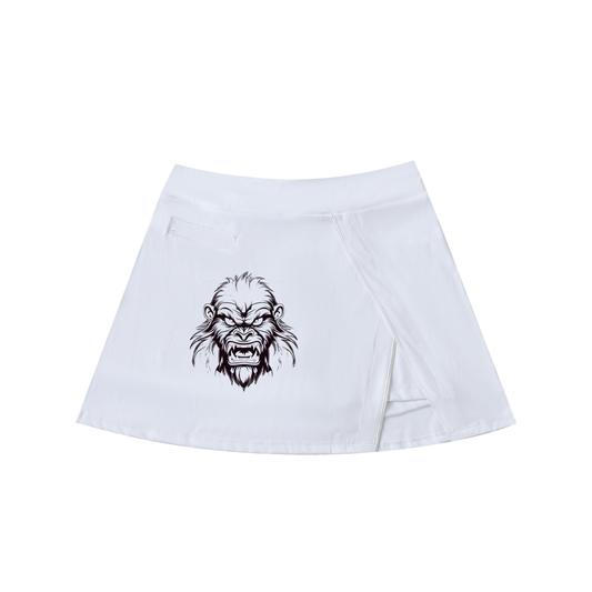 High-Waist Pocketed A-Line Skirt