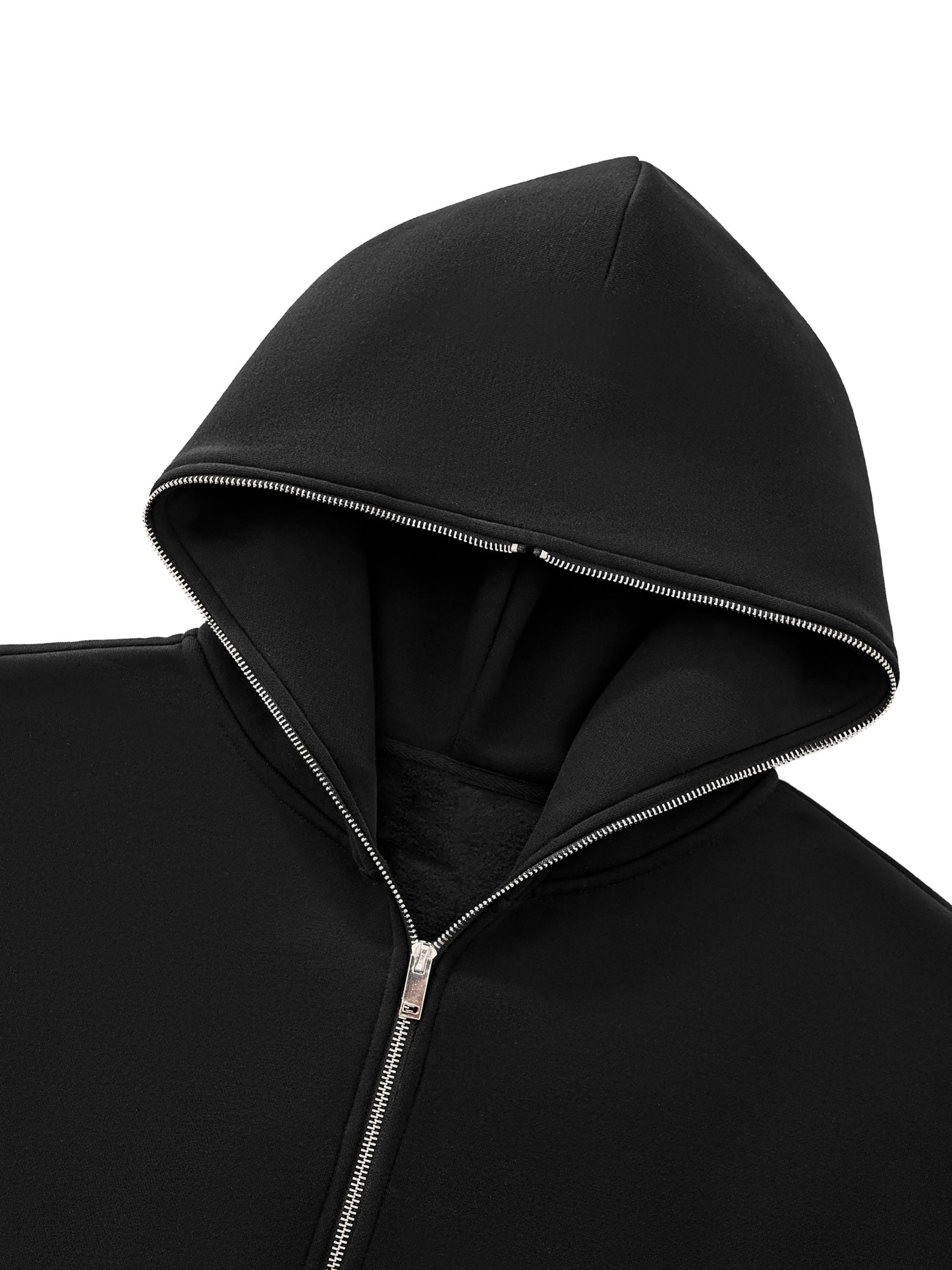 JBZ Fleeced Full-Zip Boxy Hoodie